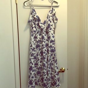 Brand new white and blue midi summer dress